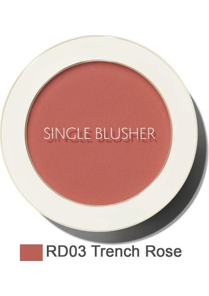Tekli Pudra Allık Trench Rose – İnce Toz Yapı, Sebum Dengesi ve Doğal Parlaklık, Tüm Cilt Tipleri İçin