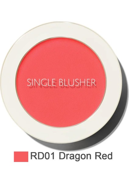 Single Sebum Kontrolü Sağlayan Tekli Toz Allık Dragon Red