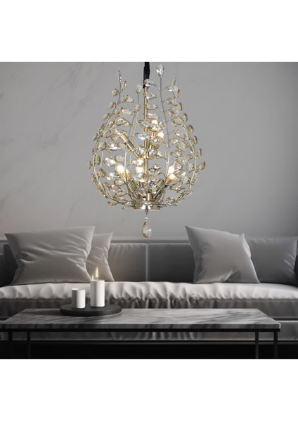 Donna Eskitme 55'lik Kristal Taşlı Modern Koridor, Salon Avize