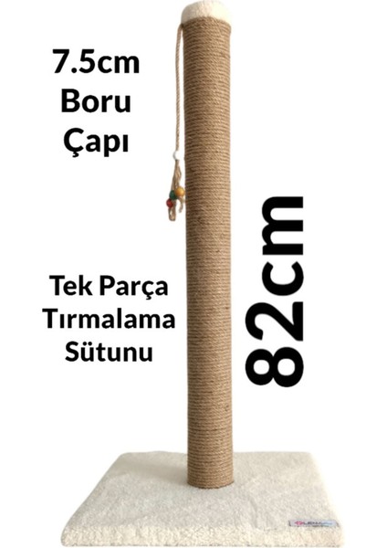 Çubuk Tırmalama Tahtaları 82 cm Kedi Tırmalama Tahtası Ekru Beyaz