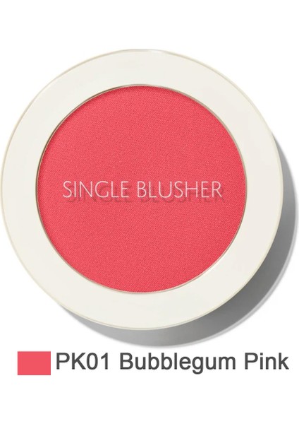 Single Sebum Kontrolü Sağlayan Tekli Toz Allık Bubblegum Pink