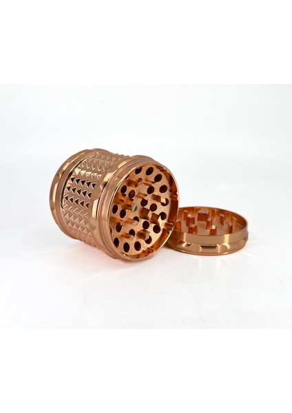 Metal Tüt*n Bitki Öğütücü/grinder - Rose Gold 65X65MM