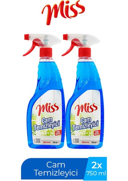 Miss Cam Temizleyici Spreyli 750 ml x 2 Adet