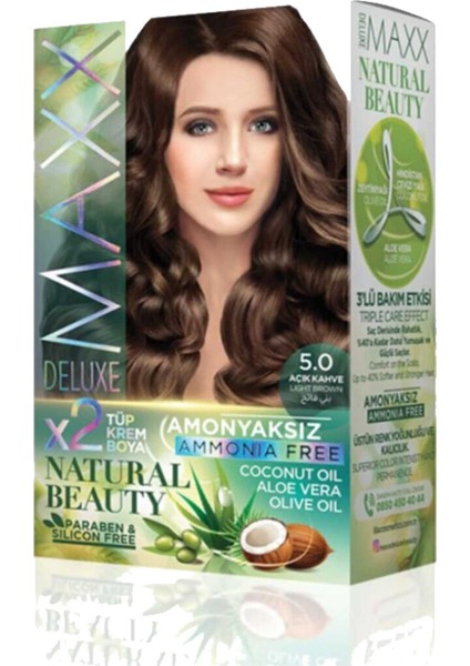 Natural Beauty Amonyaksız Saç Boyası 5.0 Açık Kahve - MRK4388-4119