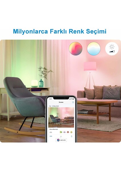 Renkli Ambiyans Akıllı Led Şerit 2 Metre (Güç Adaptörü dahildir) - Matter, Google Home, Alexa Uyumlu fırsatları