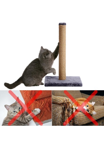 Tekno Trust Çubuk Tırmalama Tahtaları Kedi Tırmalama Tahtası Hasır 60CM - Karışık Renk