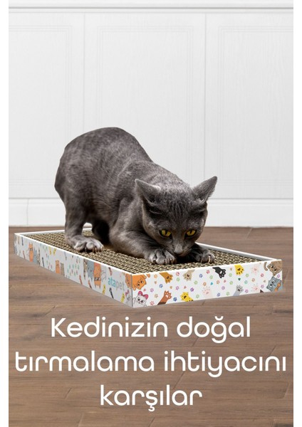 Kahverengi Tırmata Yeni Ürün Doğal Düz Karton Kedi Tırmalaması 47 x 17 cm