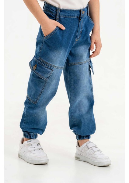 Erkek Çocuk Jogger Kargo Cepli Kot Pantolon