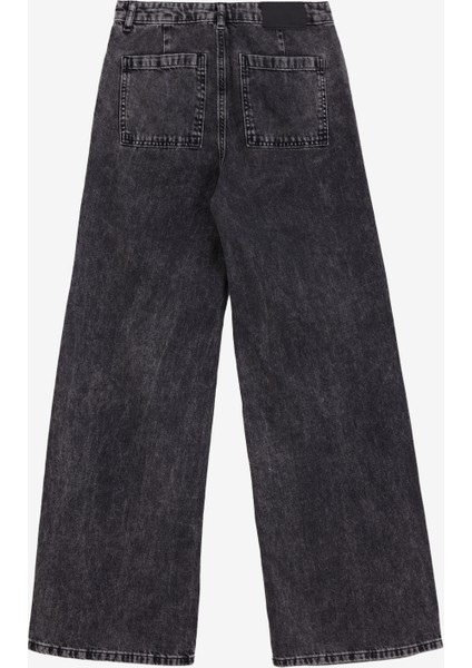 Yüksek Bel Bootcut Paça Flare Siyah Kadın Denim Pantolon J4WL-PNT7009