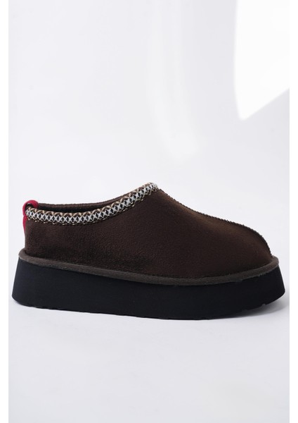 Ling Garantili Kalın Taban Içi Tüylü Yuvarlak Burunlu Kadın Terlik fiyatları