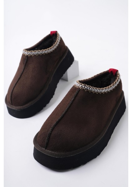 Ling Garantili Kalın Taban Içi Tüylü Yuvarlak Burunlu Kadın Terlik modelleri