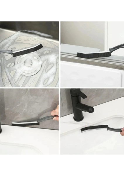 2 Adet Çok Amaçlı Multi Ince Temizlik Fırçası Derz Arası Banyo Mutfak Lavabo Detay Temizleme Fırçası2