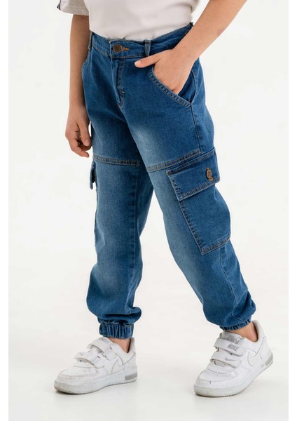 Erkek Çocuk Jogger Kargo Cepli Kot Pantolon