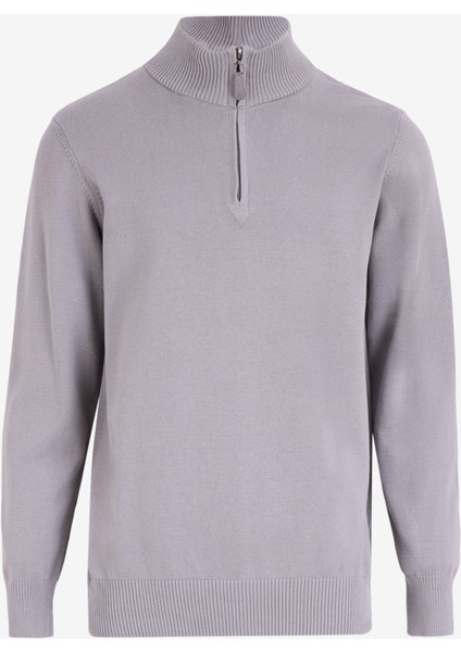 Bato Yaka Basic Düz Gri Erkek Kazak MML4WM-KZK9511