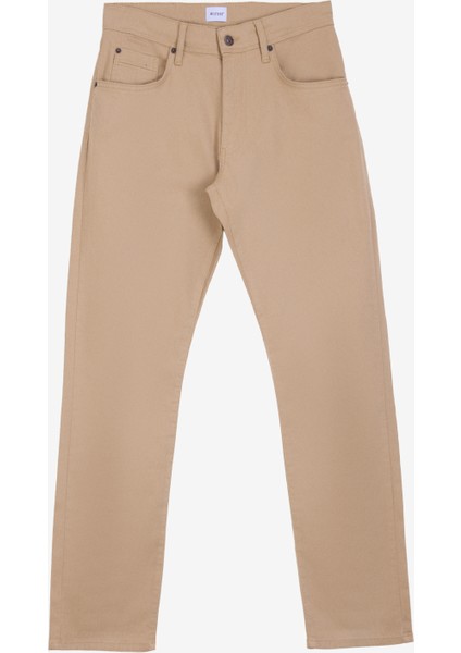 Normal Bel Slim Fit Bej Erkek Denim Pantolon Washington Straight-30