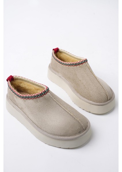 Ling Garantili Kalın Taban Içi Tüylü Yuvarlak Burunlu Kadın Terlik fırsatları