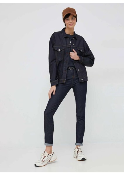 Bisiklet Yaka Baskılı Siyah Kadın T-Shirt PL505480