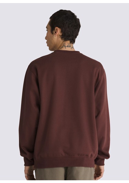 Bordo Erkek Bisiklet Yaka Normal Kalıp Sweatshirt VN000HPR7YO1-STYLE Guy Loose Crew fırsatları