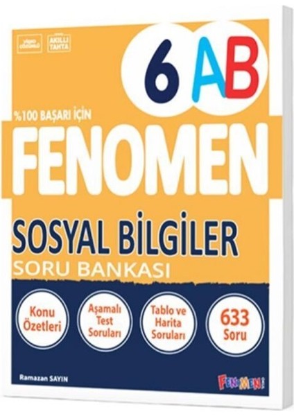 Fenomen Okul Yayınları 6. Sınıf Sosyal Bilgiler A ve B Soru Bankası