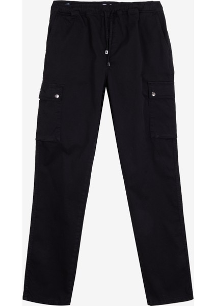 Normal Paça Siyah Erkek Kargo Pantolon M4WM-PNT-1415