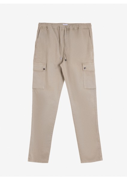 Normal Paça Bej Erkek Kargo Pantolon M4WM-PNT-1415