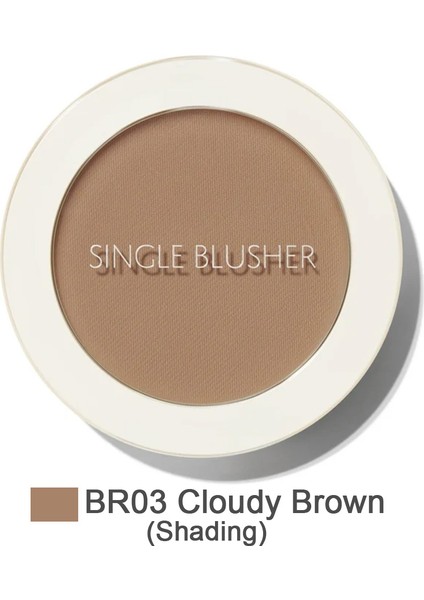 Single Sebum Kontrolü Sağlayan Tekli Toz Allık Cloudy Brown