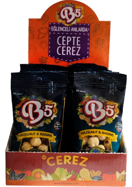 Fındık & Üzüm Karışık Kuruyemiş Paketi 16 x 30 gr