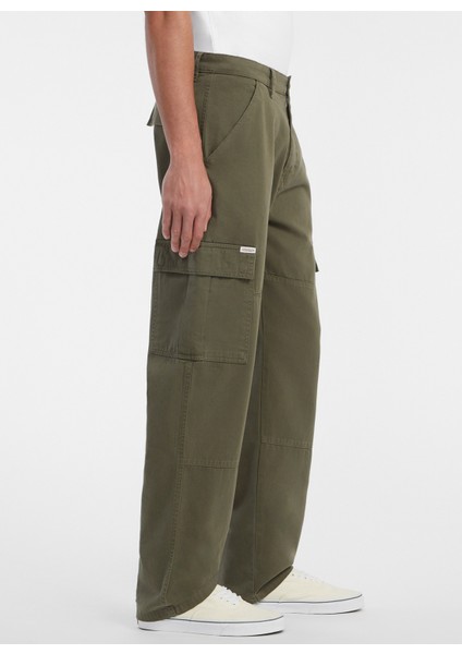 Normal Paça Haki Erkek Kargo Pantolon M4YB40WGCV1G8EV Gj Mens Cargo Chıno modelleri
