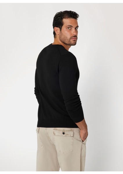 Siyah Erkek Kazak M4YR04Z3052JBLK Doran Cn Ls Logo Sw fırsatları