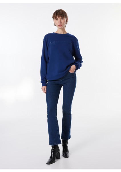 Normal Bel Düz Paça Flare Mavi Kadın Denim Pantolon Georgıa Skınny Flared fiyatları