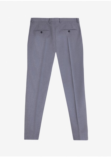 Düşük Bel Düz Paça Normal Gri Erkek Pantolon 100% Yün Flannel Klasik Pantolon fiyatları