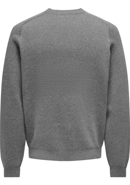 Düz Yaka Normal Düz Gri Erkek Kazak Onspın Reg 12 Crew Knıt fiyatları