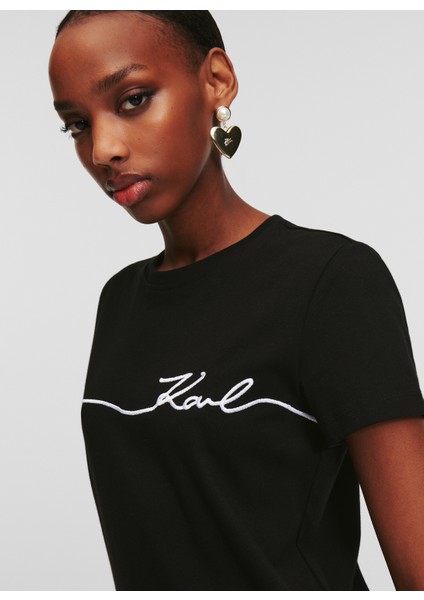 Yuvarlak Yaka Baskılı Siyah Kadın T-Shirt 245W1706 fiyatları