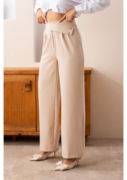 Bej Kumaş Pantolon