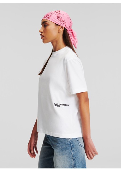 Yuvarlak Yaka Düz Beyaz Kadın T-Shirt 245J1705 modelleri