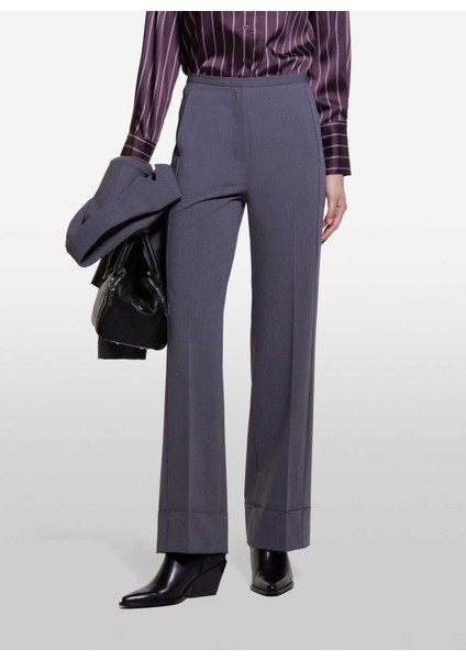 Normal Bel Normal Koyu Gri Kadın Pantolon 4JYQLF061 fiyatları