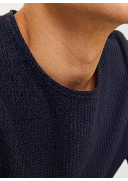 Bisiklet Yaka Regular Fit Lacivert Erkek Kazak 12258407_JJECOOPER Knıt Crew Neck N modelleri