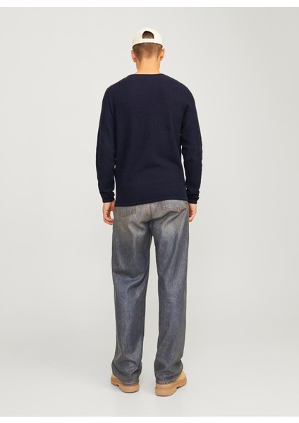 Bisiklet Yaka Regular Fit Lacivert Erkek Kazak 12258407_JJECOOPER Knıt Crew Neck N indirimleri