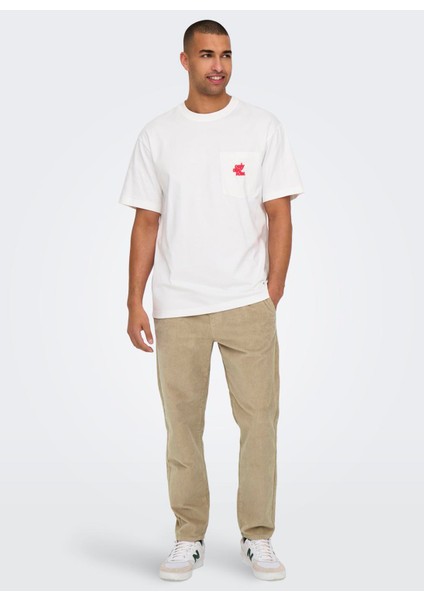 Normal Bel Normal Kahve Erkek Chino Pantolon Onslınus Tap Corduroy 0185 Pant Noo