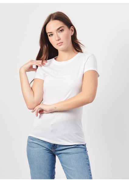 Yuvarlak Yaka Düz Beyaz Kadın T-Shirt 6DYT11 fiyatları