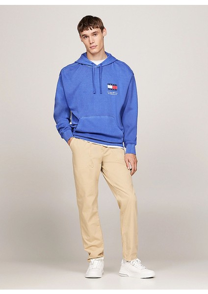Kapüşon Yaka Mavi Erkek Sweatshırt DM0DM20500C8T Rlx Novelty Graphıc