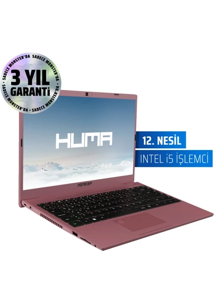 HUMA H4 V5.1.11 Rose Gold Intel Core i5 1235U 32 GB RAM 1 TB SSD FreeDOS 14,1'' FHD 60 Hz Taşınabilir Bilgisayar