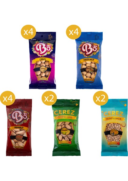 B5 Cerez Karışık Kuruyemiş 16'lı