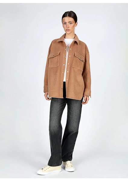 Regular Fit Taba Kadın Ceket 251 Lcf 231002 Paınt Taba