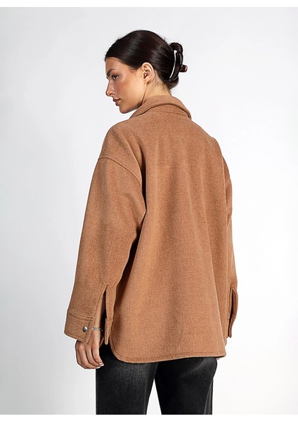 Regular Fit Taba Kadın Ceket 251 Lcf 231002 Paınt Taba