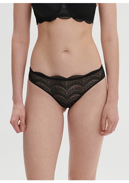Siyah Kadın Bikini Külot 12V720