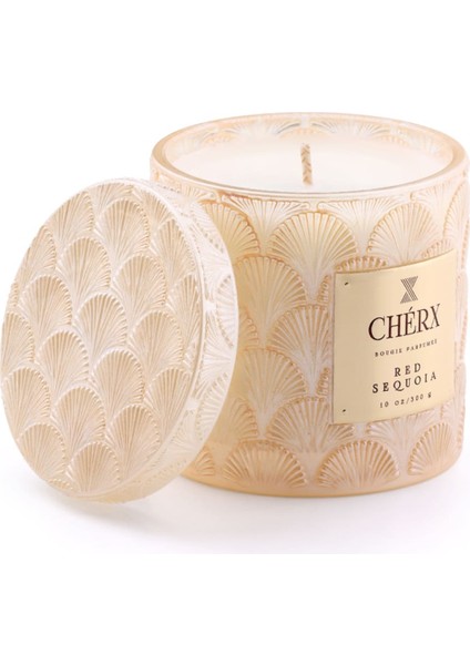 Bej Mum Red Sequoia Cam Kavanoz Mum