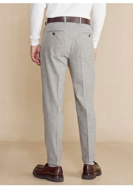 Normal Bel Duble Paça Standart Gri Erkek Pantolon BBFW24MPT008 indirimleri