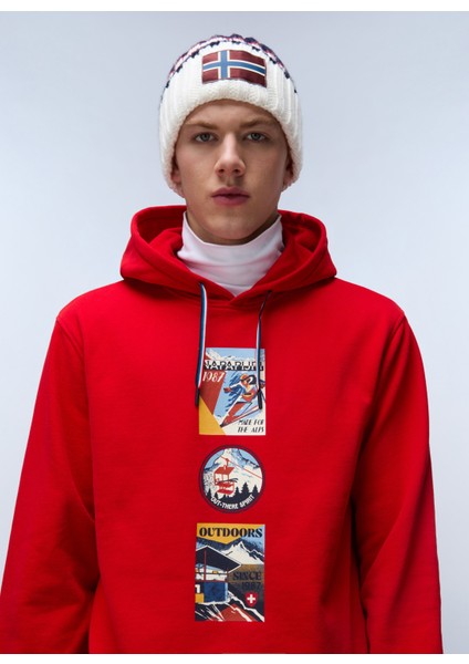 Kırmızı Erkek Bisiklet Yaka Normal Kalıp SWEATSHIRTNP0A4I53MN81_B-PORTALET H