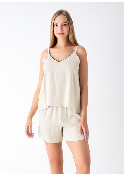 Bej Kadın Pijama Şort 50VIV10901